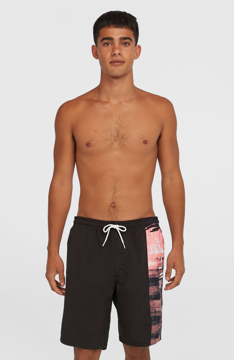 Retro 19'' Swim Shorts | Coral Melted Texture Retro 19'' Swim Shorts | Coral Melted Texture