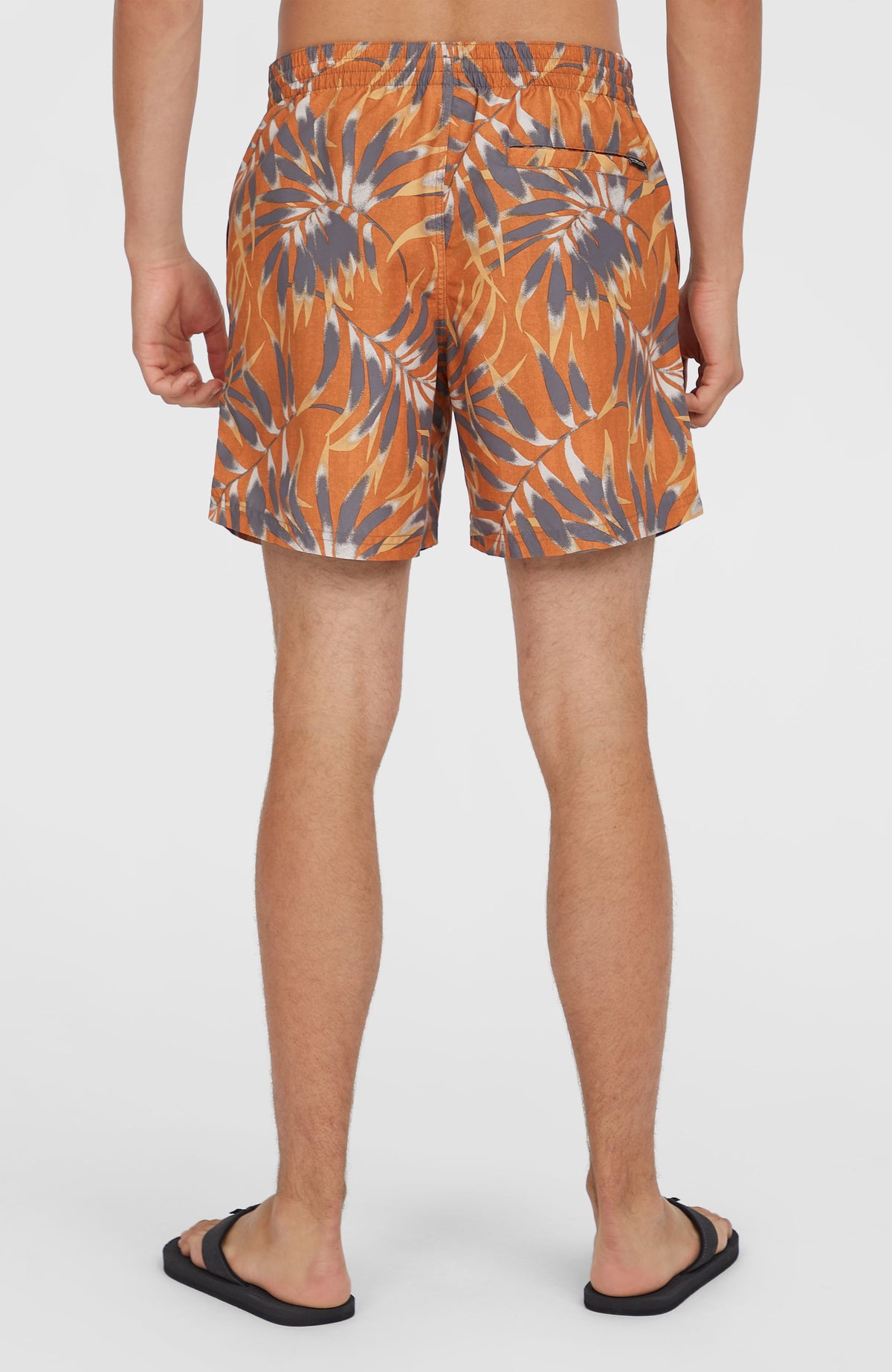 Cali Floral 16'' Swim Shorts | Orange Dipped Leaves