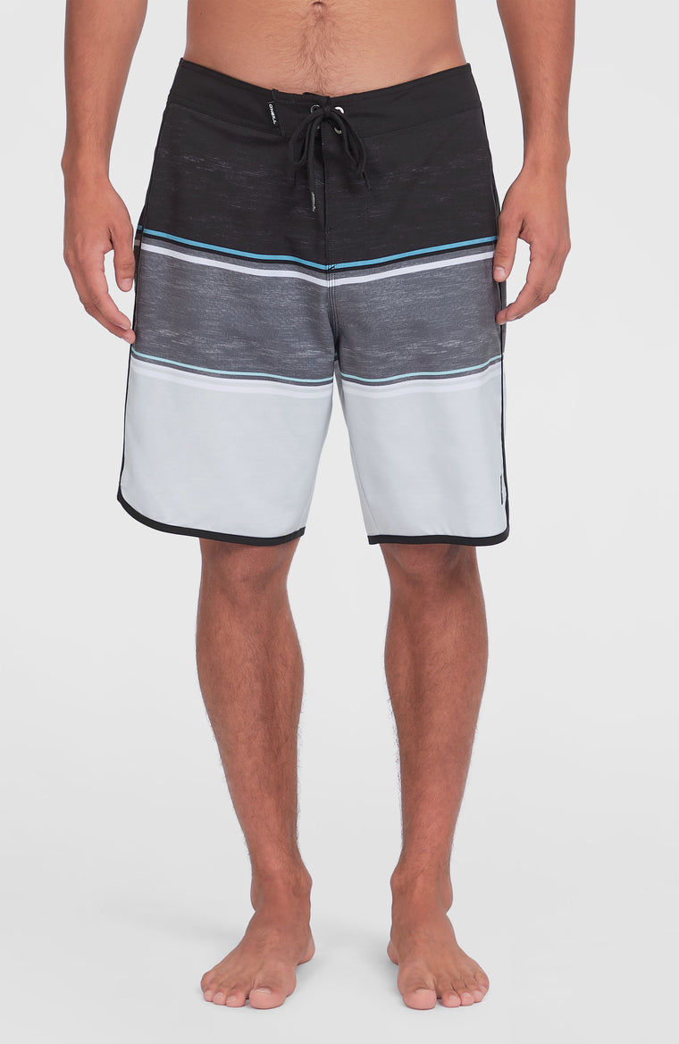 Lennox Scallop 19'' Boardshorts | Black Out Colour Block Lennox Scallop 19'' Boardshorts | Black Out Colour Block