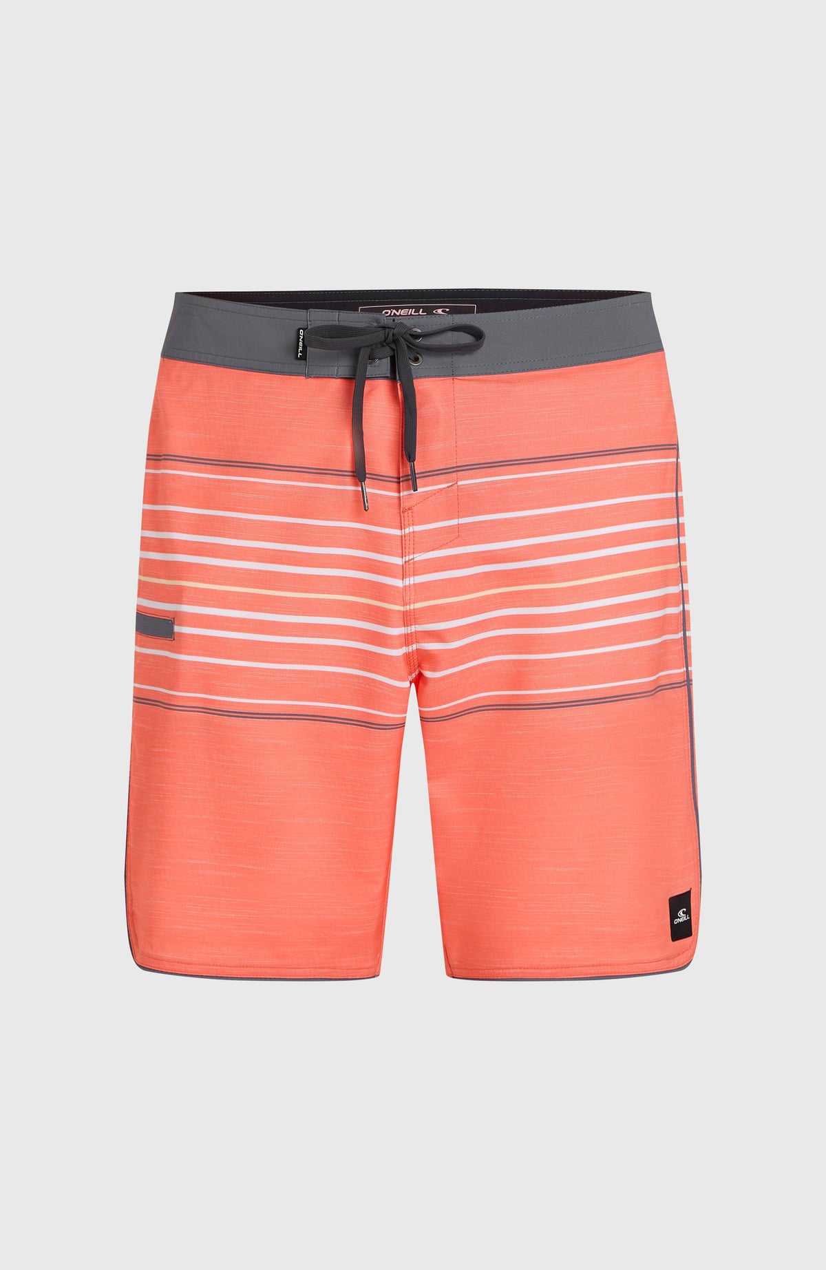 Hyperfreak Heat Stripe Scallop 18'' Boardshorts | Peach Echo Heat Stripe