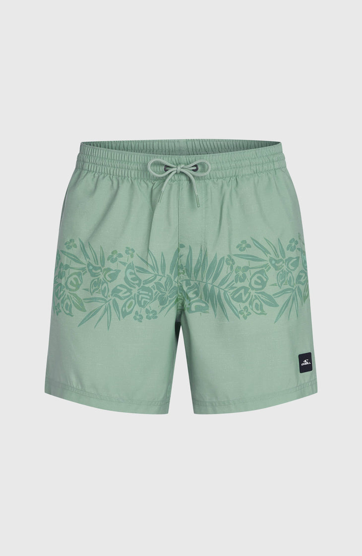 O'Neill Uni Flower 16'' Swimshorts | Green Tropical Stripe