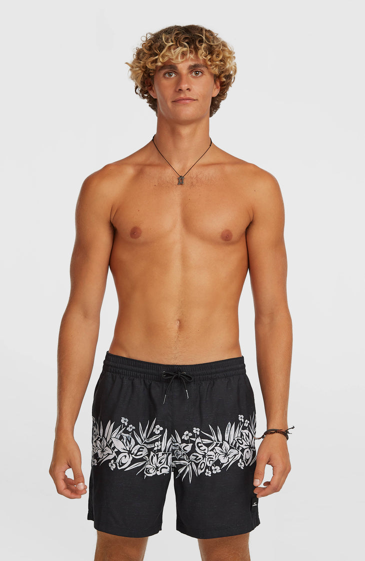 O'Neill Uni Flower 16'' Swimshorts | Black Tropical Stripe