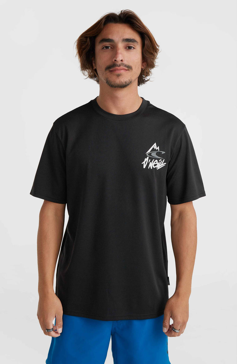 O’Neill Hybrid Logo Polygiene T-Shirt | Black Out O’Neill Hybrid Logo Polygiene T-Shirt | Black Out