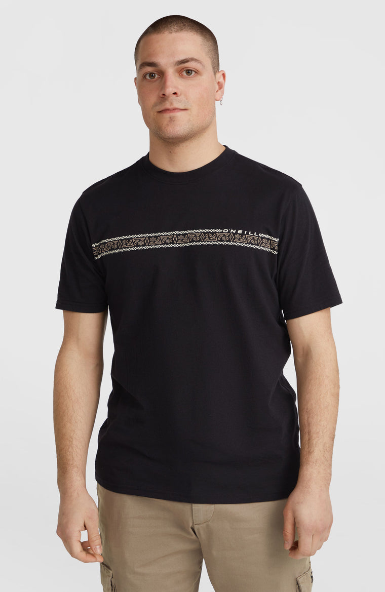 Ikat Stripe T-Shirt | Black Out Ikat Stripe T-Shirt | Black Out