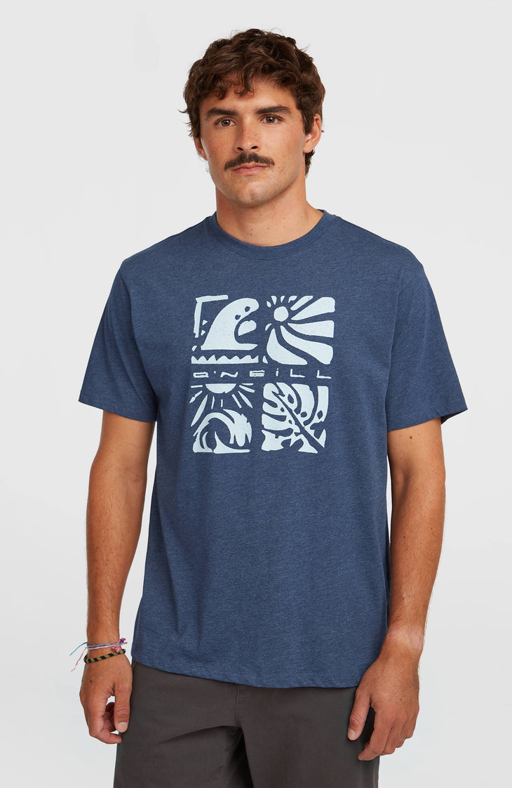 O’Neill Melange Front Print T-Shirt | English Evening