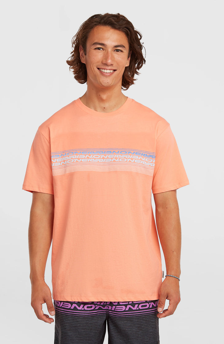 O’Neill Logo Stripe T-Shirt | Funky Peach