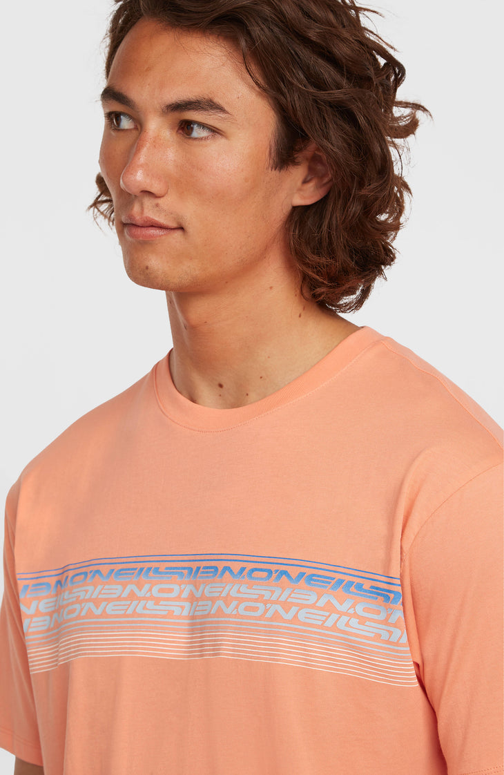 O’Neill Logo Stripe T-Shirt | Funky Peach