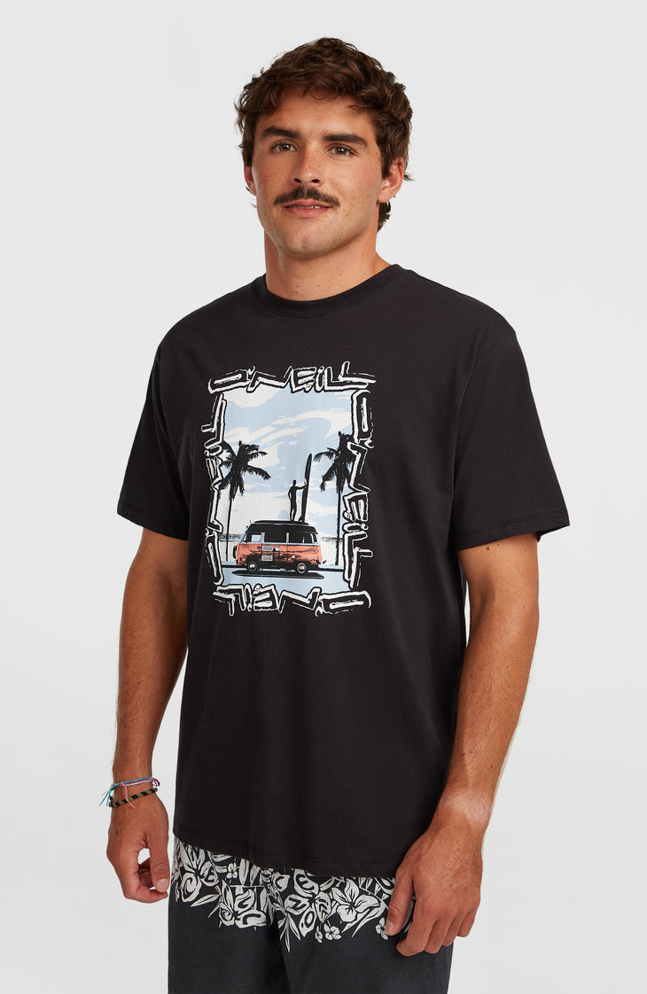 Photo Front Print T-Shirt | Black Out