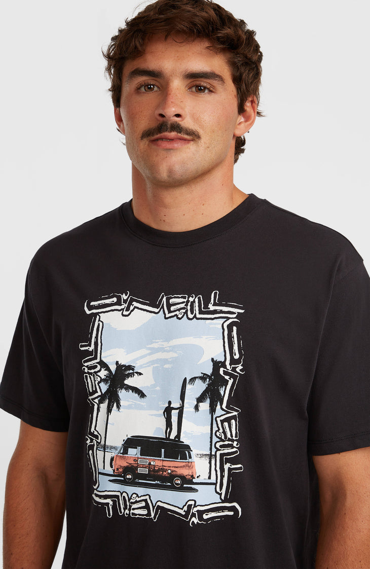 Photo Front Print T-Shirt | Black Out