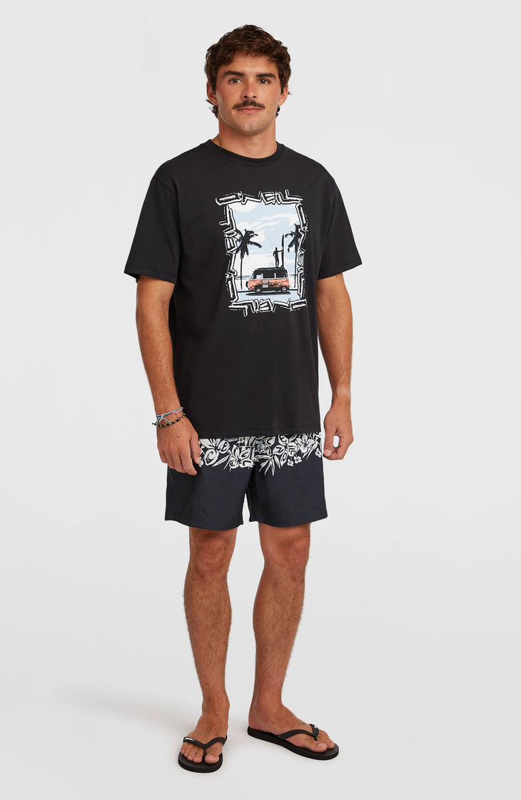 Photo Front Print T-Shirt | Black Out