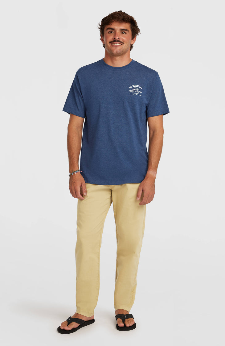 Melange Chest Print T-Shirt | English Evening
