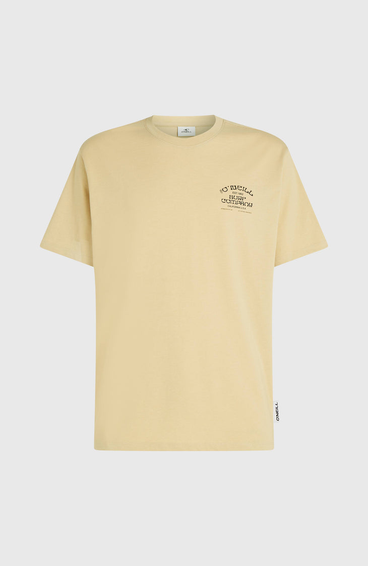 Melange Chest Print T-Shirt | Cocoa Sand