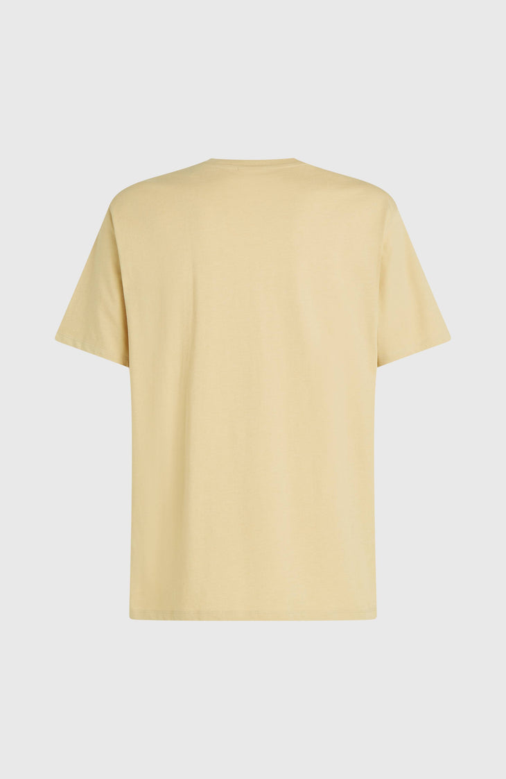 Melange Chest Print T-Shirt | Cocoa Sand