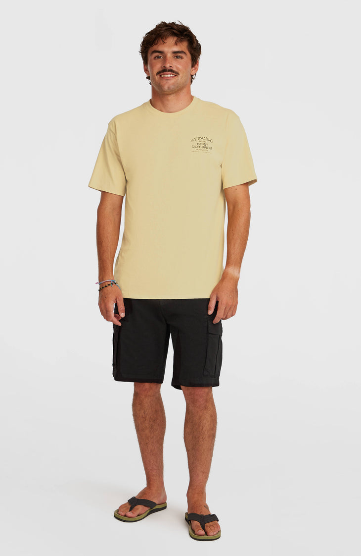 Melange Chest Print T-Shirt | Cocoa Sand