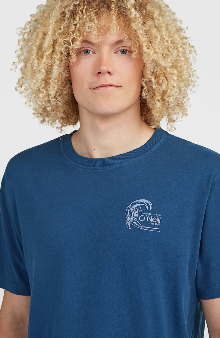 O'Riginals Retro Back-Print T-Shirt | Regal Blue