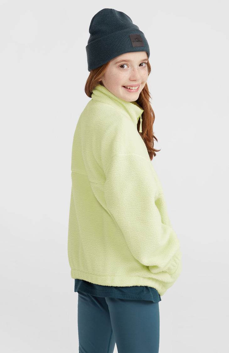 High-Pile Full-Zip Fleece | Lime Wash