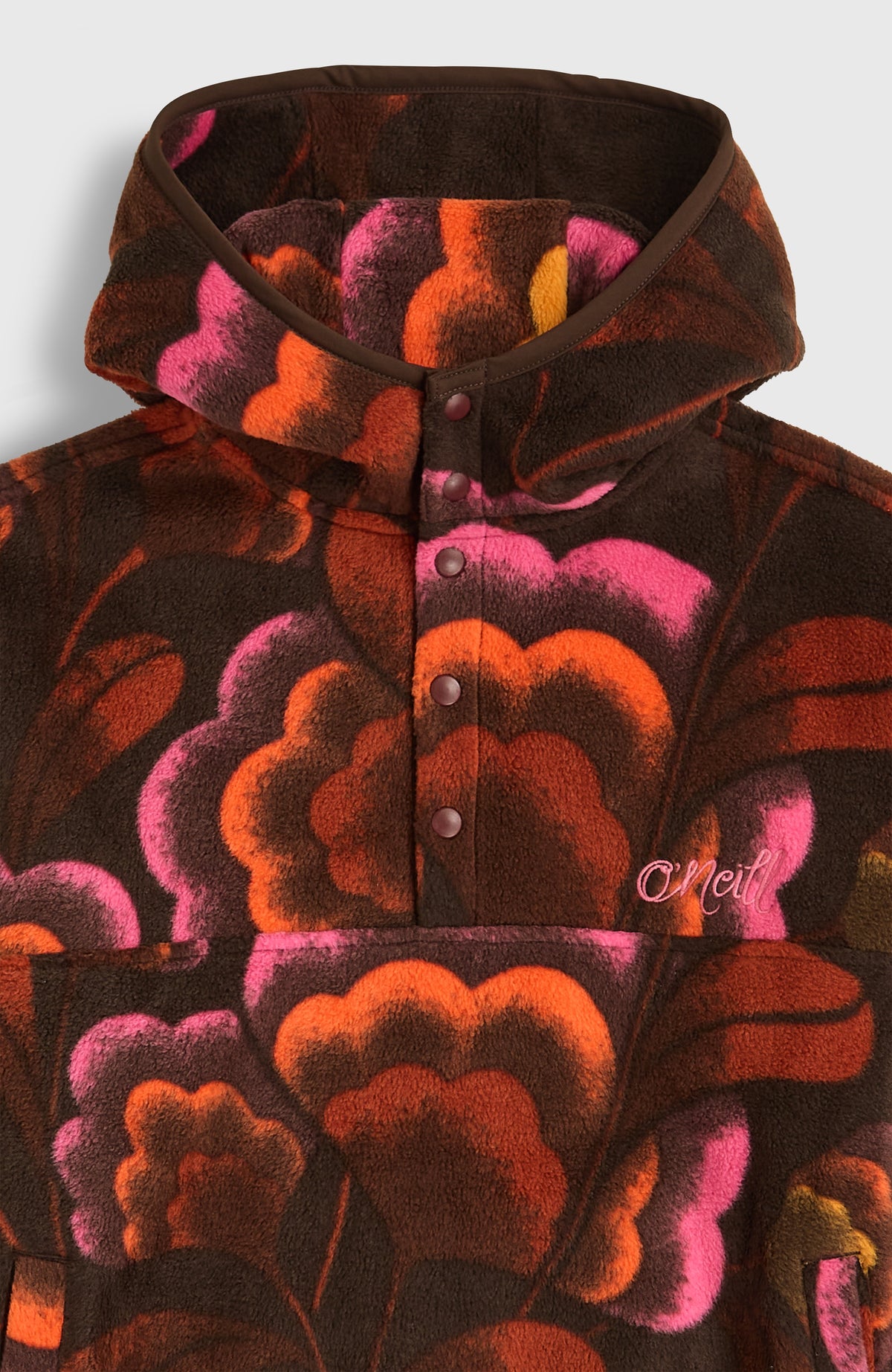 Superfleece Half-Zip Hoodie | Brown Originals Flower