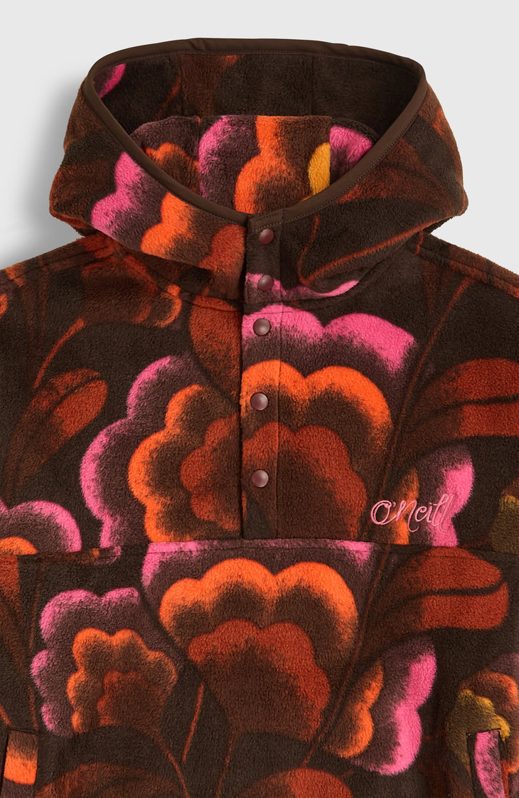 Superfleece Half-Zip Hoodie | Brown Originals Flower