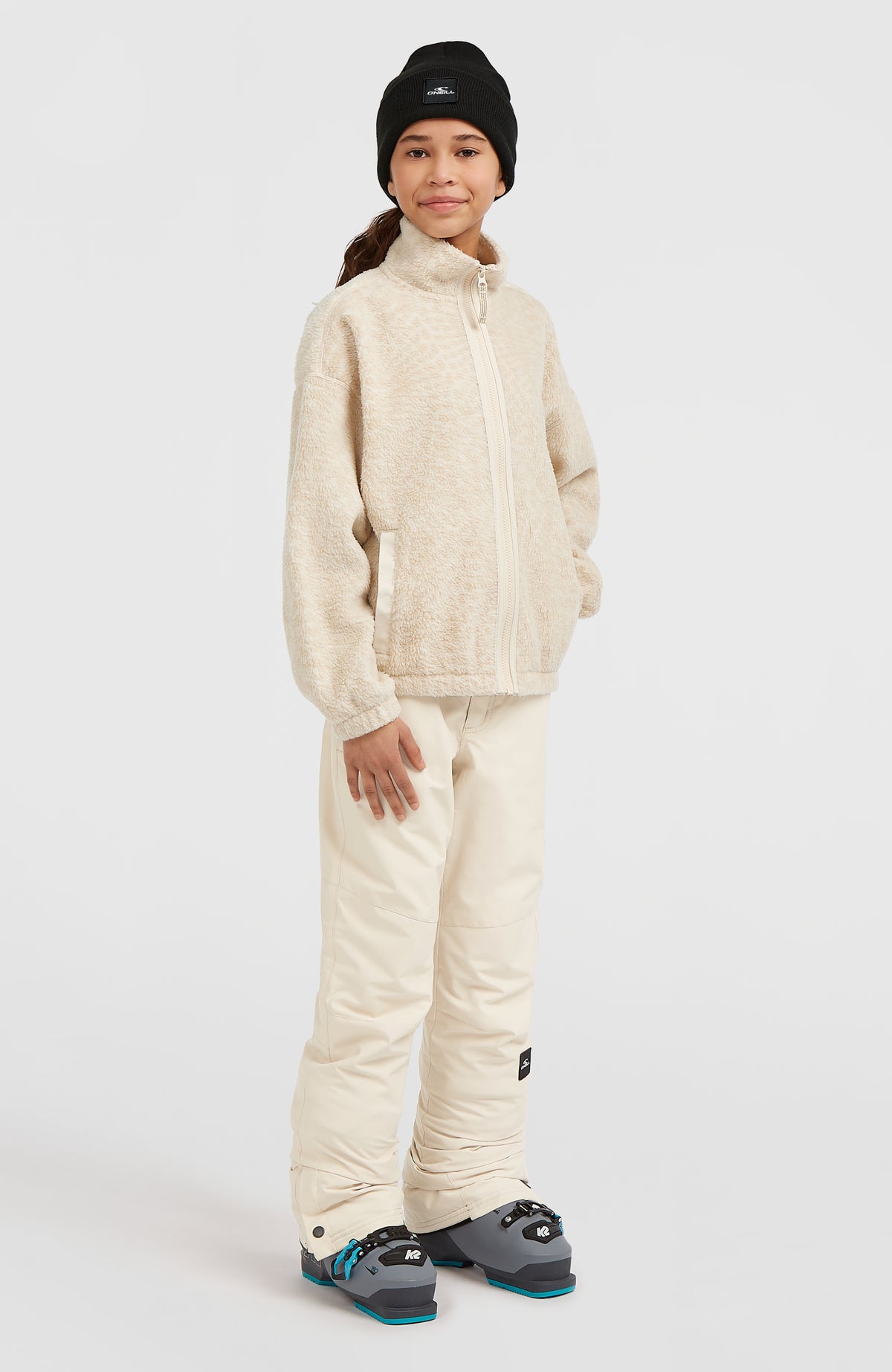 High-Pile Full-Zip Fleece | Macaron Animalica