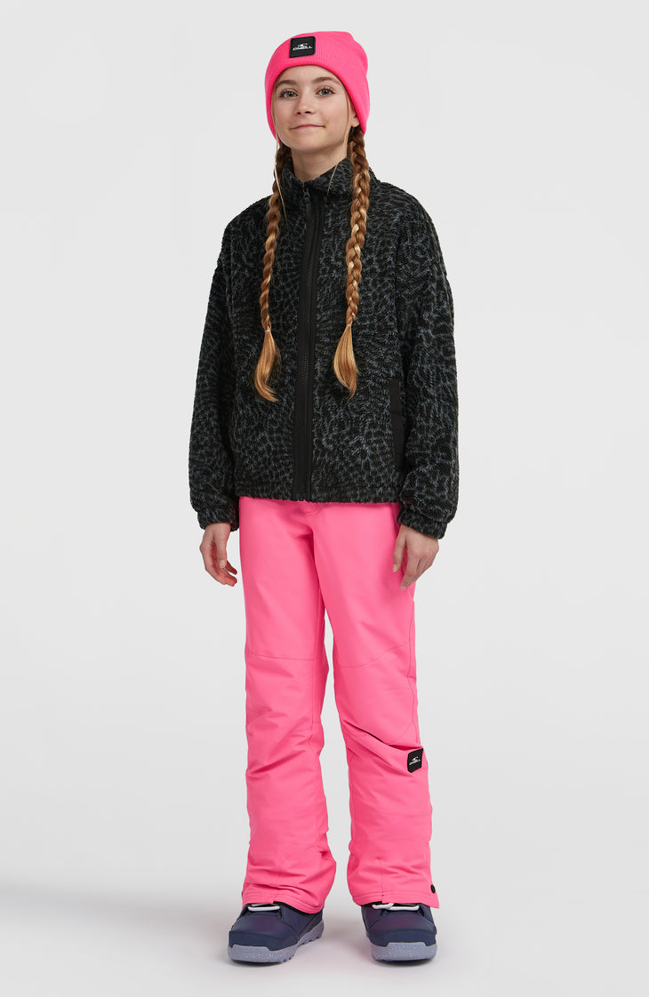 High-Pile Full-Zip Fleece | Black Animalica