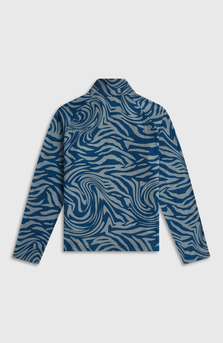 FWC'Cruz Printed Half-Zip Fleece | Blue Swirl Zebra