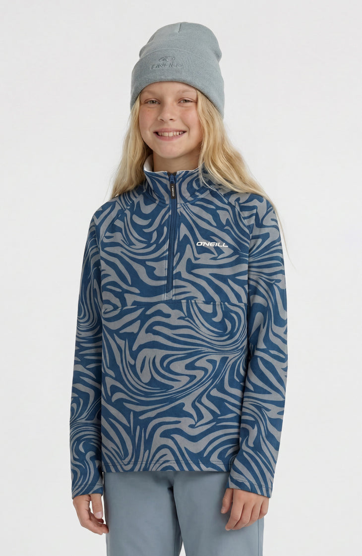 FWC'Cruz Printed Half-Zip Fleece | Blue Swirl Zebra