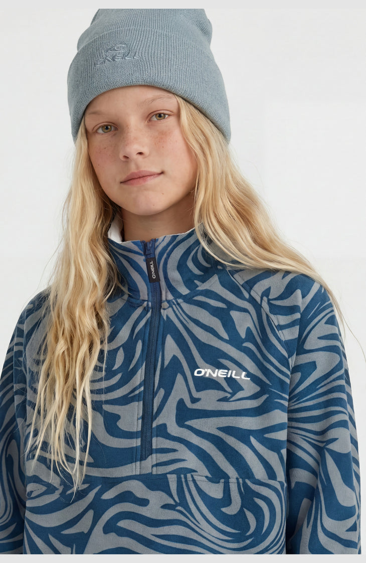 FWC'Cruz Printed Half-Zip Fleece | Blue Swirl Zebra