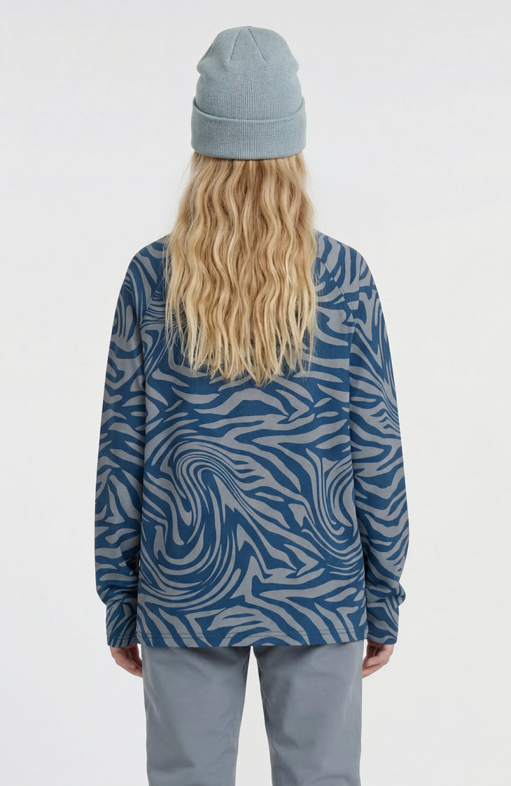 FWC'Cruz Printed Half-Zip Fleece | Blue Swirl Zebra