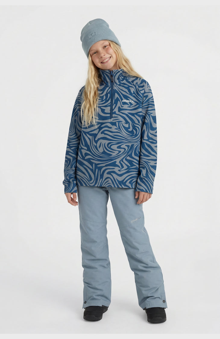 FWC'Cruz Printed Half-Zip Fleece | Blue Swirl Zebra