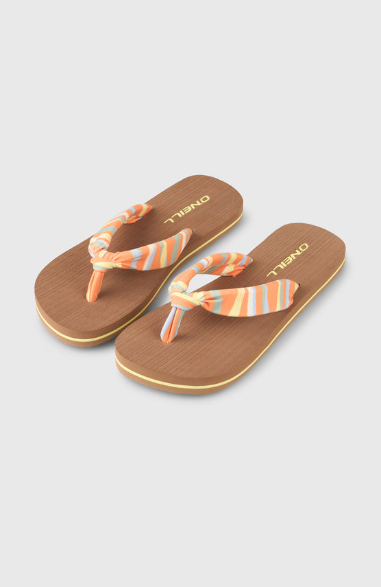 Ditsy Sun Sandals | Funky Peach Swirly