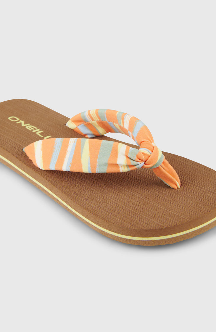 Ditsy Sun Sandals | Funky Peach Swirly