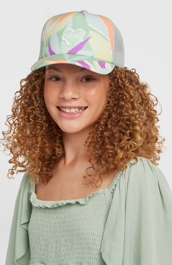 O'Neill Summer Camp Trucker Cap | Green Wmns Tropicana