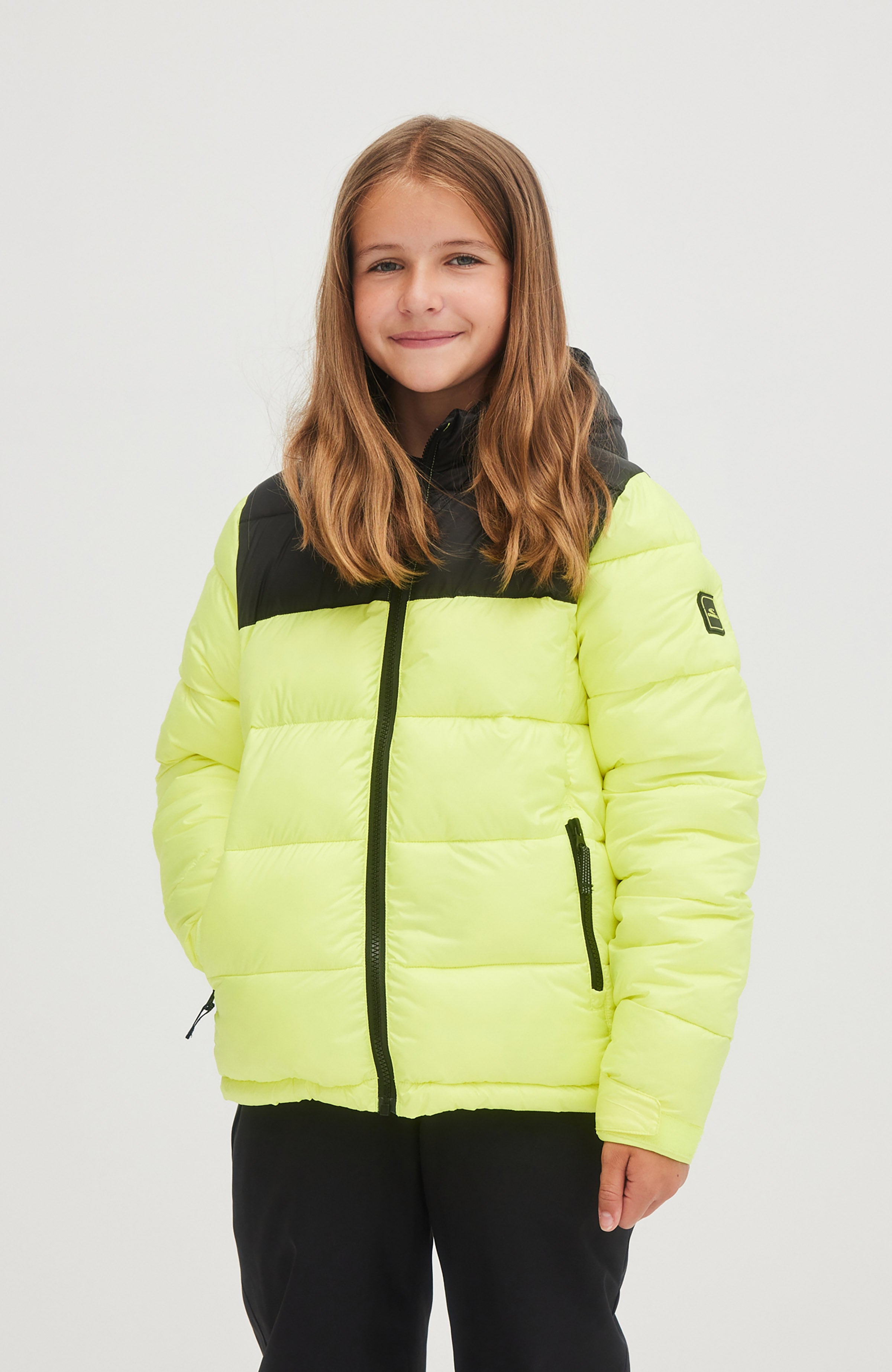 Girls yellow cheap puffer coat