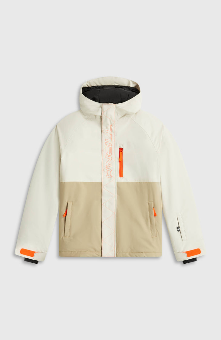 FWC'Cruz Raglan Snow Jacket | Linen White Colour Block