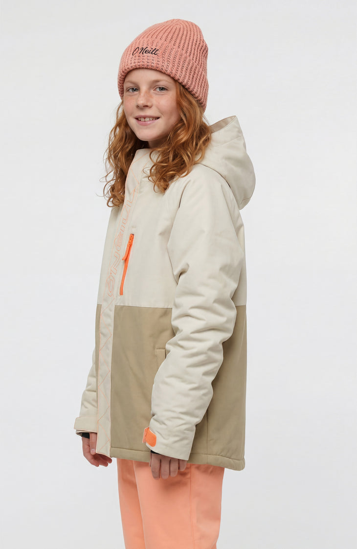 FWC'Cruz Raglan Snow Jacket | Linen White Colour Block
