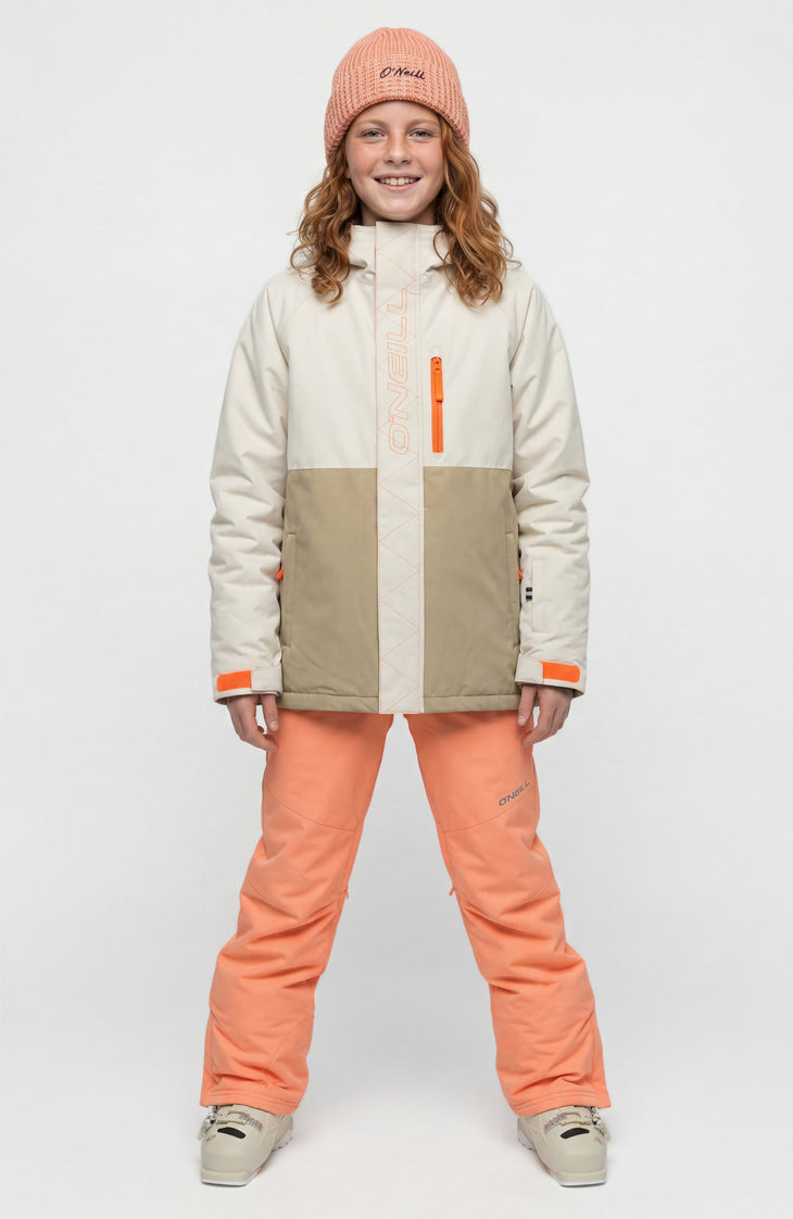 FWC'Cruz Raglan Snow Jacket | Linen White Colour Block