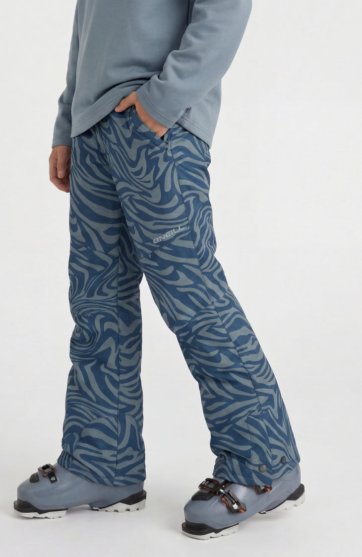 FWC'Cruz Snow Pants | Blue Swirl Zebra