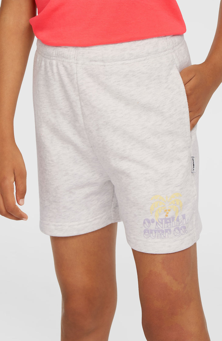 Heart Sweatshorts | White Melange
