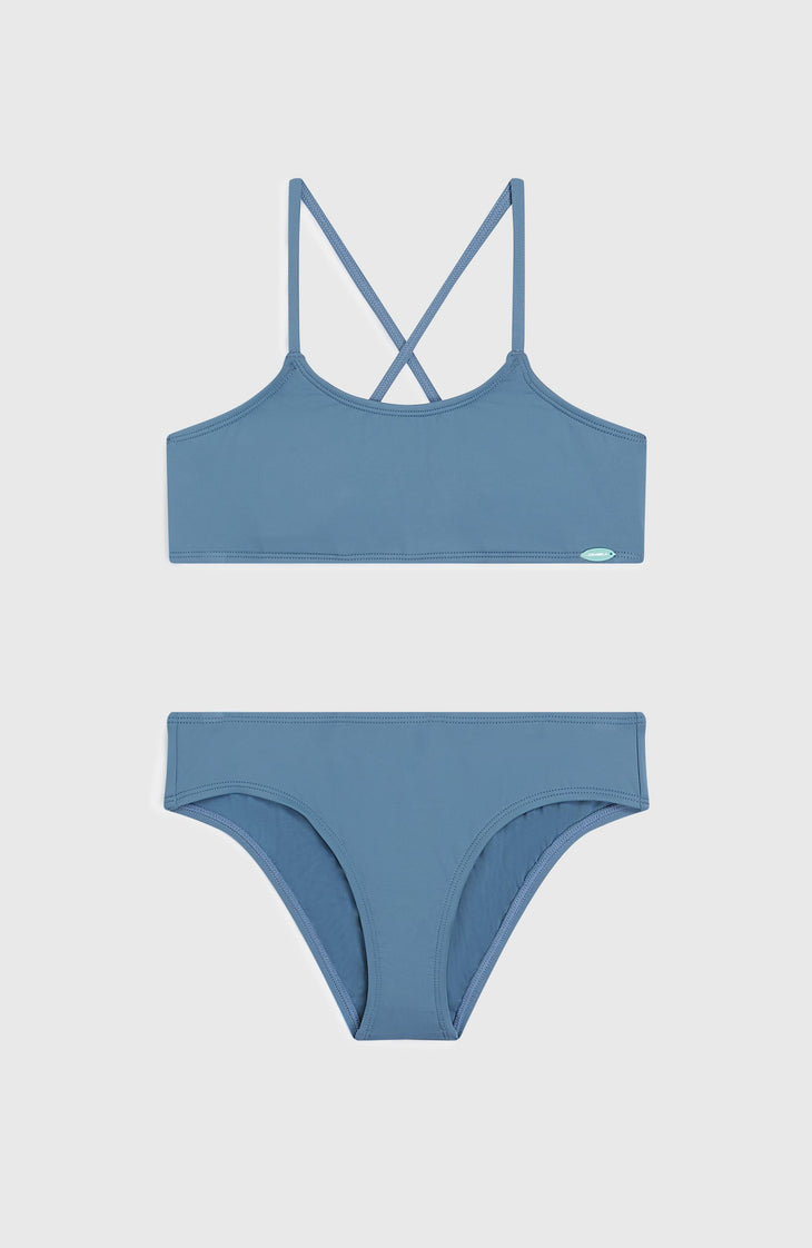 Essentials Bralette Bikini Set | Copen Blue