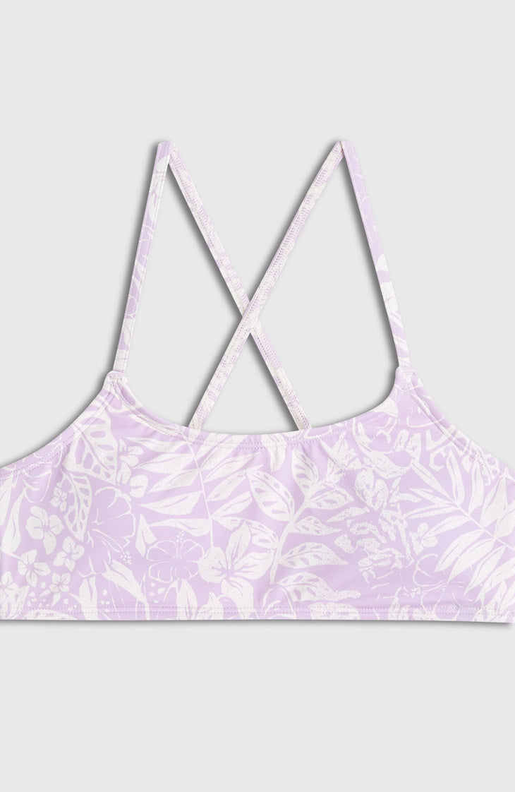 Essentials Bralette Bikini Set | Purple Island Sky