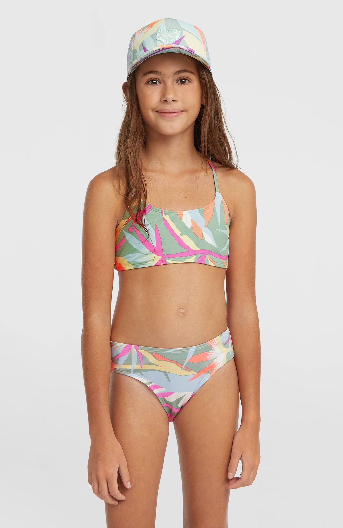 Essentials Bralette Bikini Set | Green Wmns Tropicana