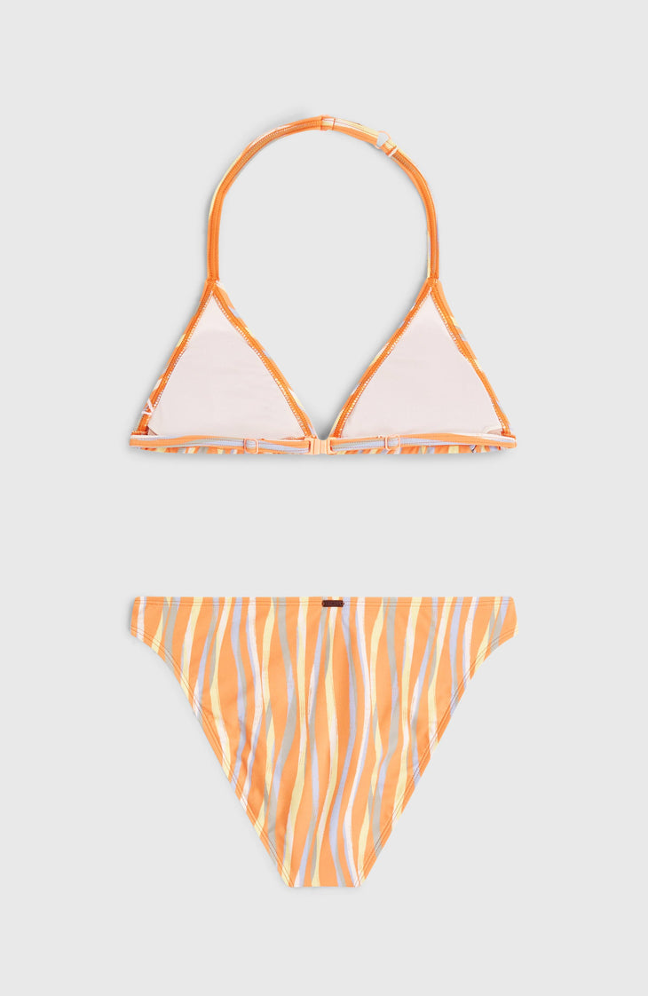 Essentials Triangle Bikini Set | Funky Peach Swirly