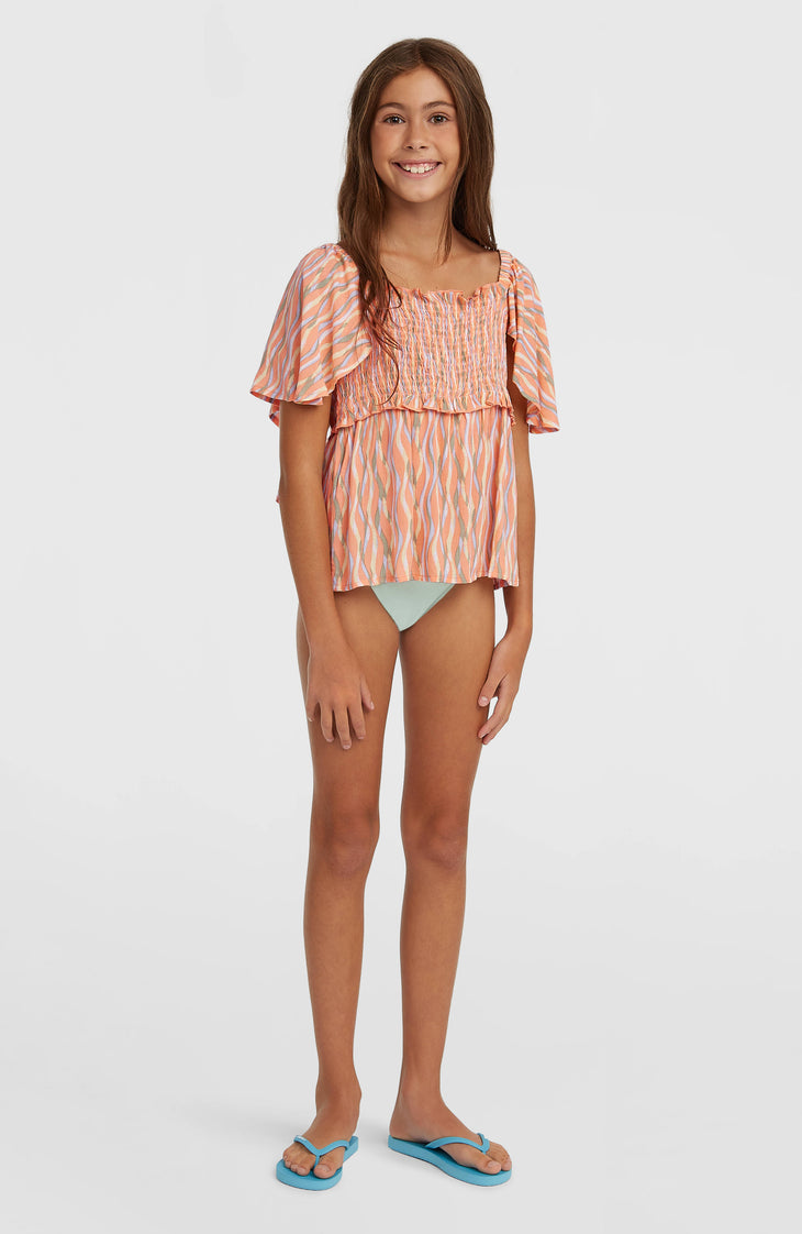 O'Neill Woven T-Shirt | Funky Peach Swirly