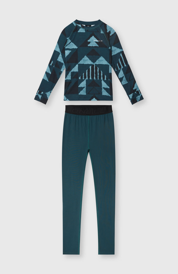 Baselayer Set | Blue Triangle Ikat Baselayer Set | Blue Triangle Ikat