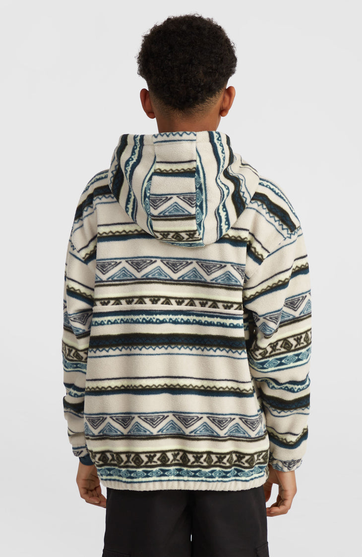 Superfleece Half-Zip Hoodie | Grey Ikat Stripe