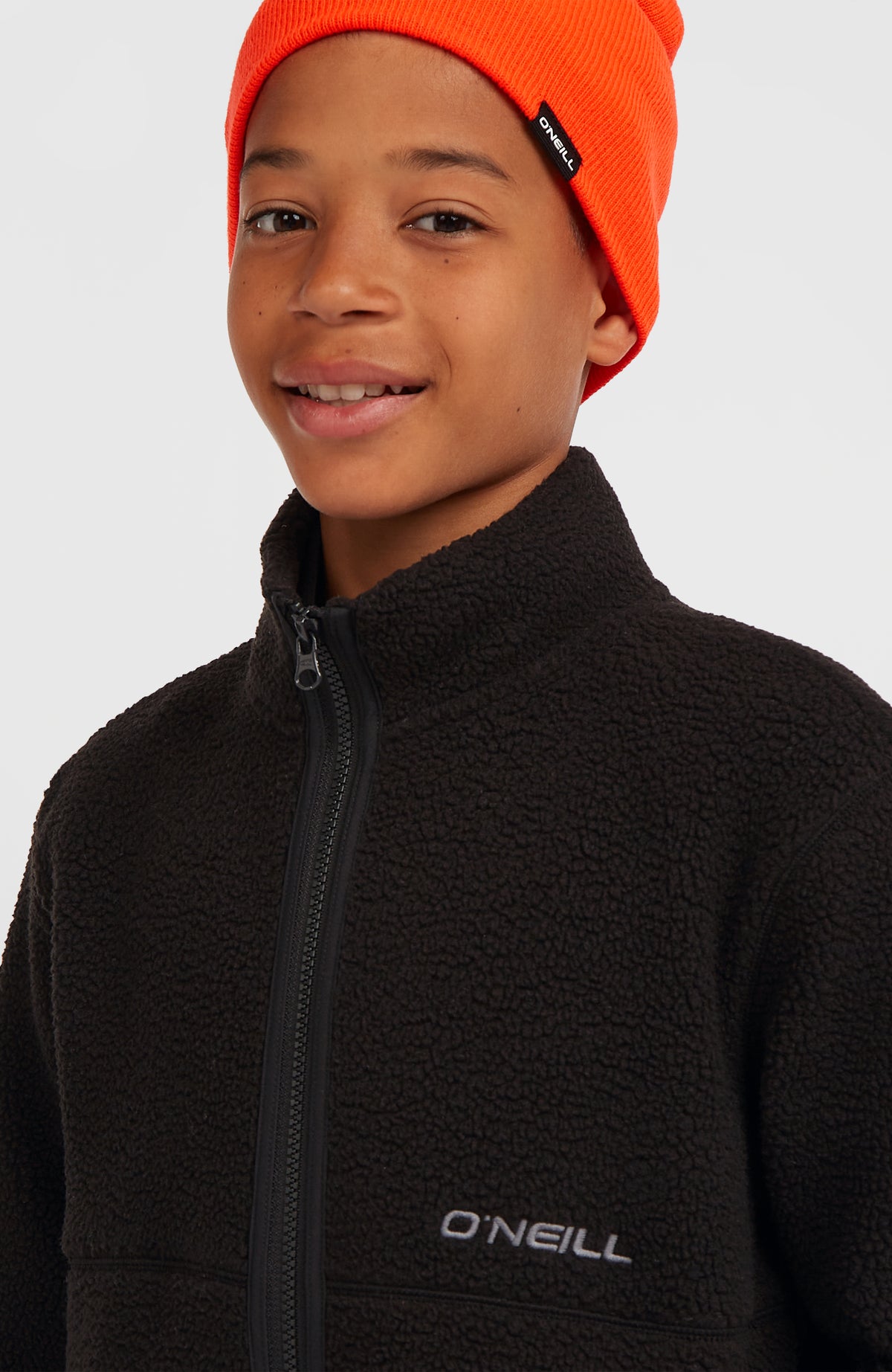 High-Pile Full-Zip Fleece | Black Out