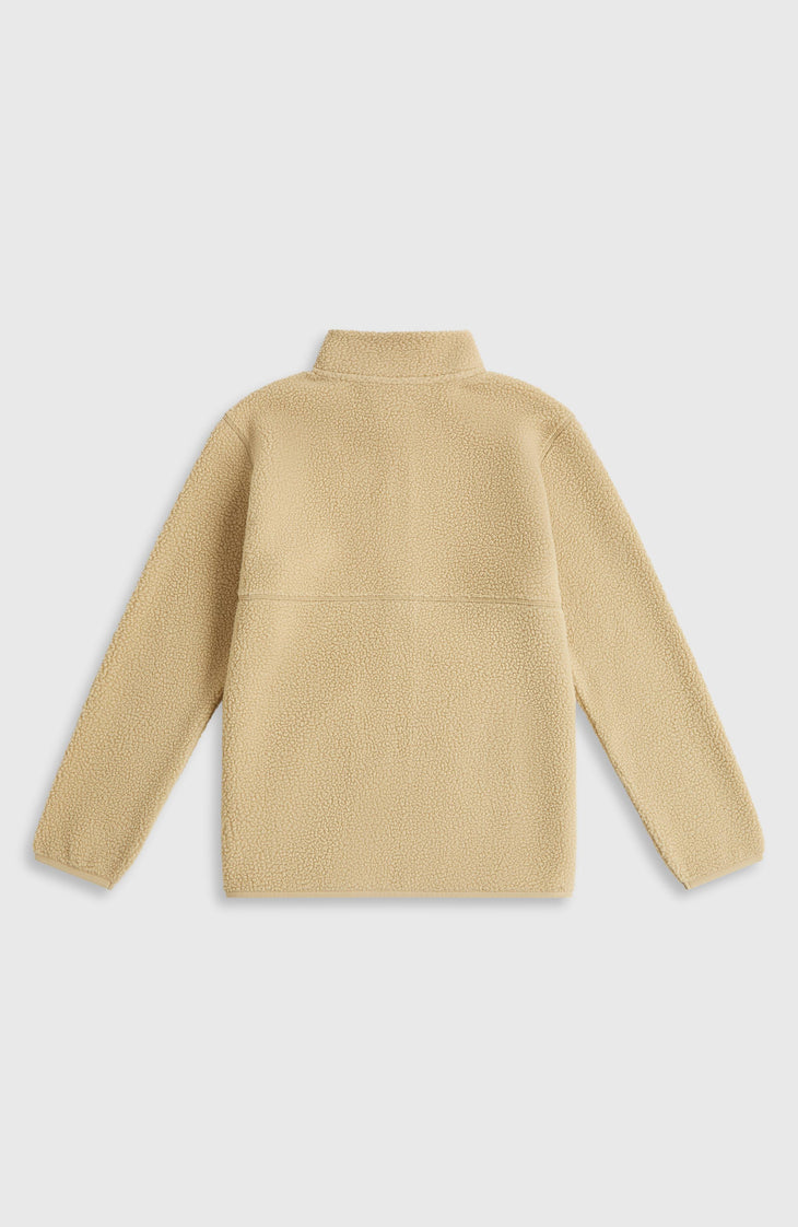 High-Pile Full-Zip Fleece | Olive Blush