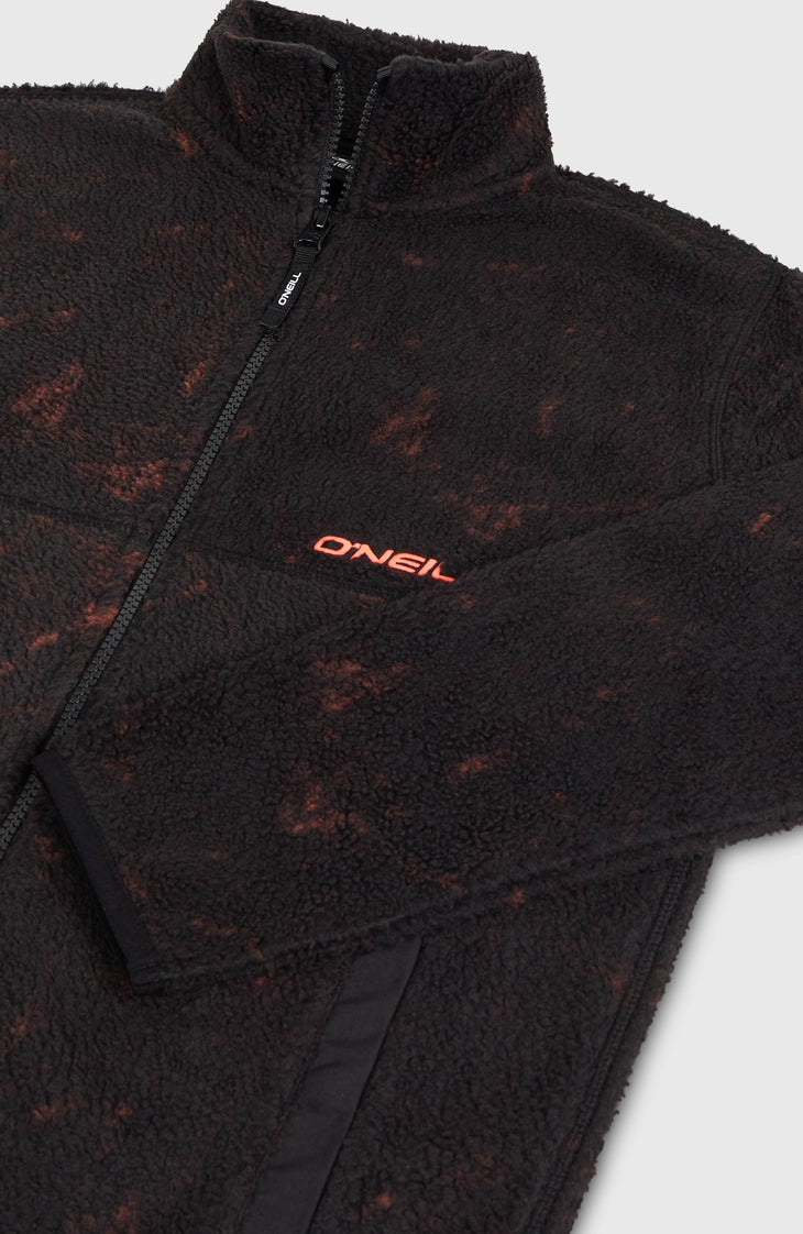 High-Pile Full-Zip Fleece | Black Basalt