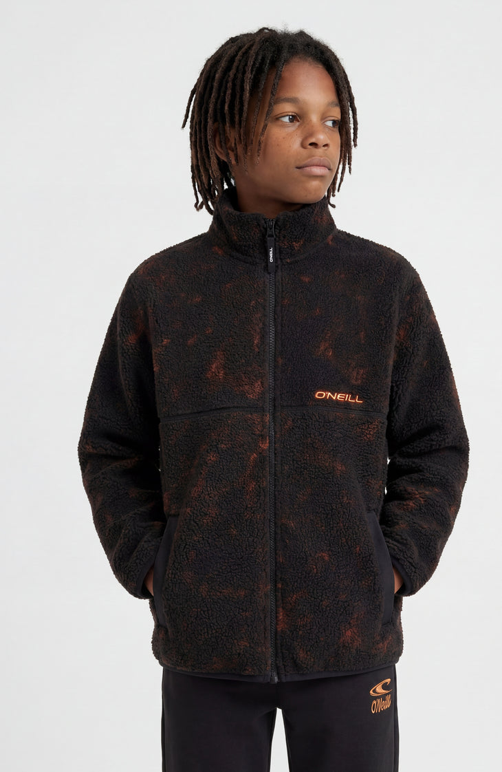 High-Pile Full-Zip Fleece | Black Basalt