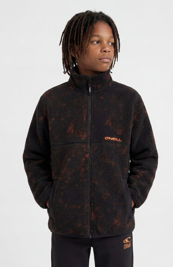 High-Pile Full-Zip Fleece | Black Basalt